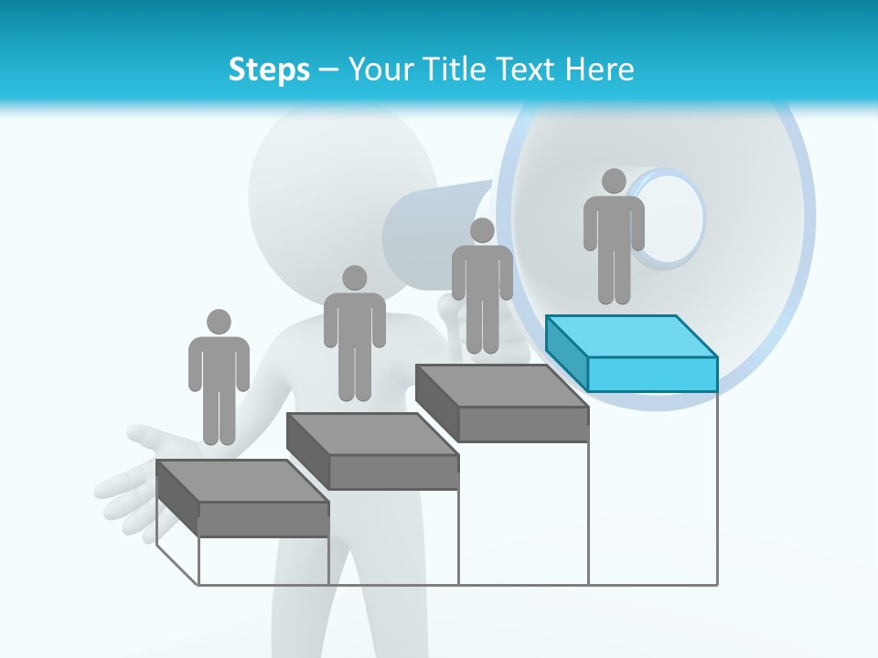 Man Blue Telling PowerPoint Template