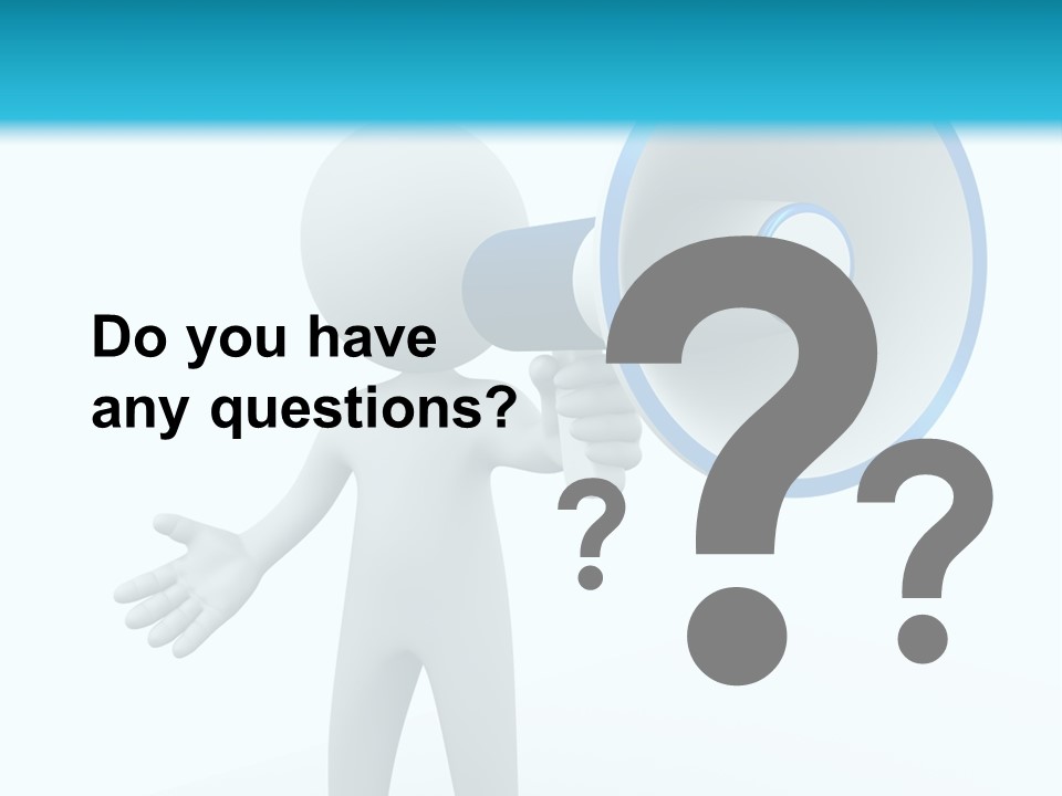 Man Blue Telling PowerPoint Template