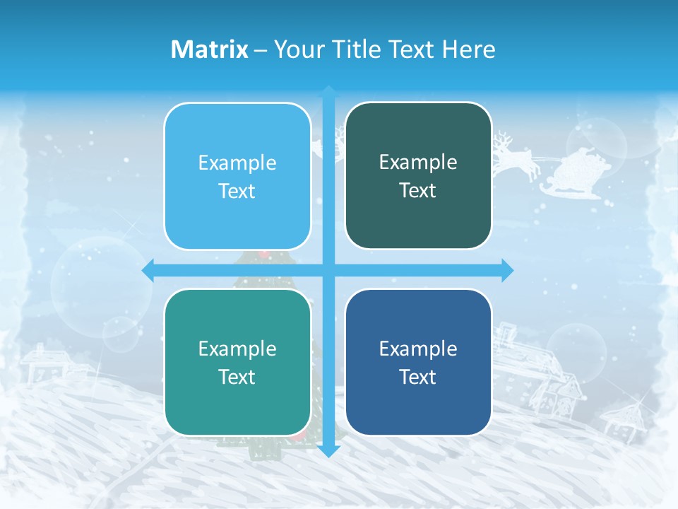 Tree Deer Sled PowerPoint Template
