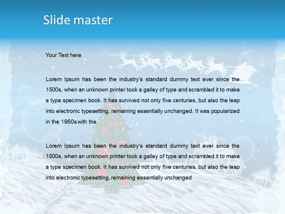 Tree Deer Sled PowerPoint Template
