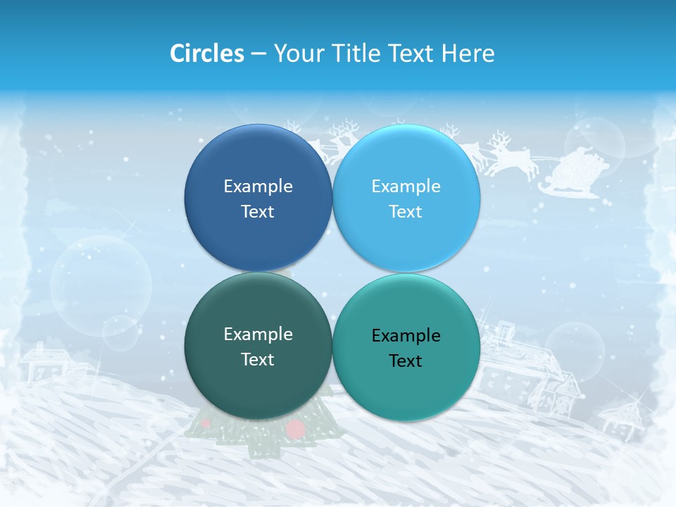 Tree Deer Sled PowerPoint Template