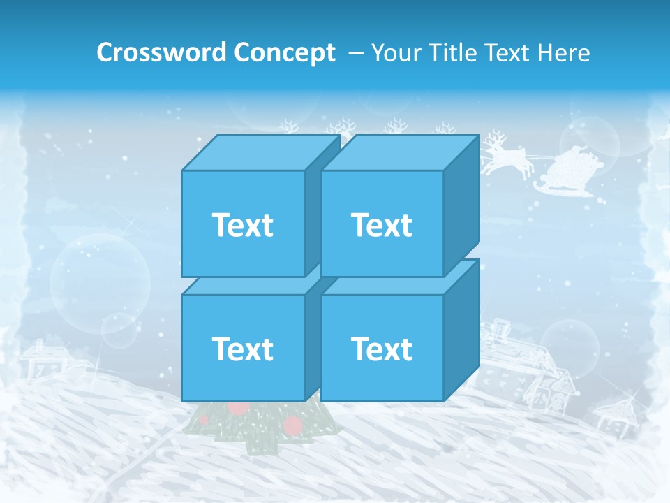 Tree Deer Sled PowerPoint Template