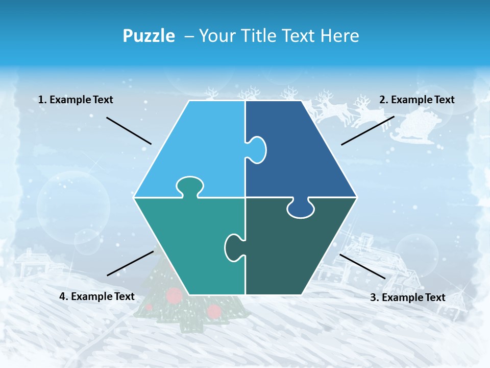 Tree Deer Sled PowerPoint Template