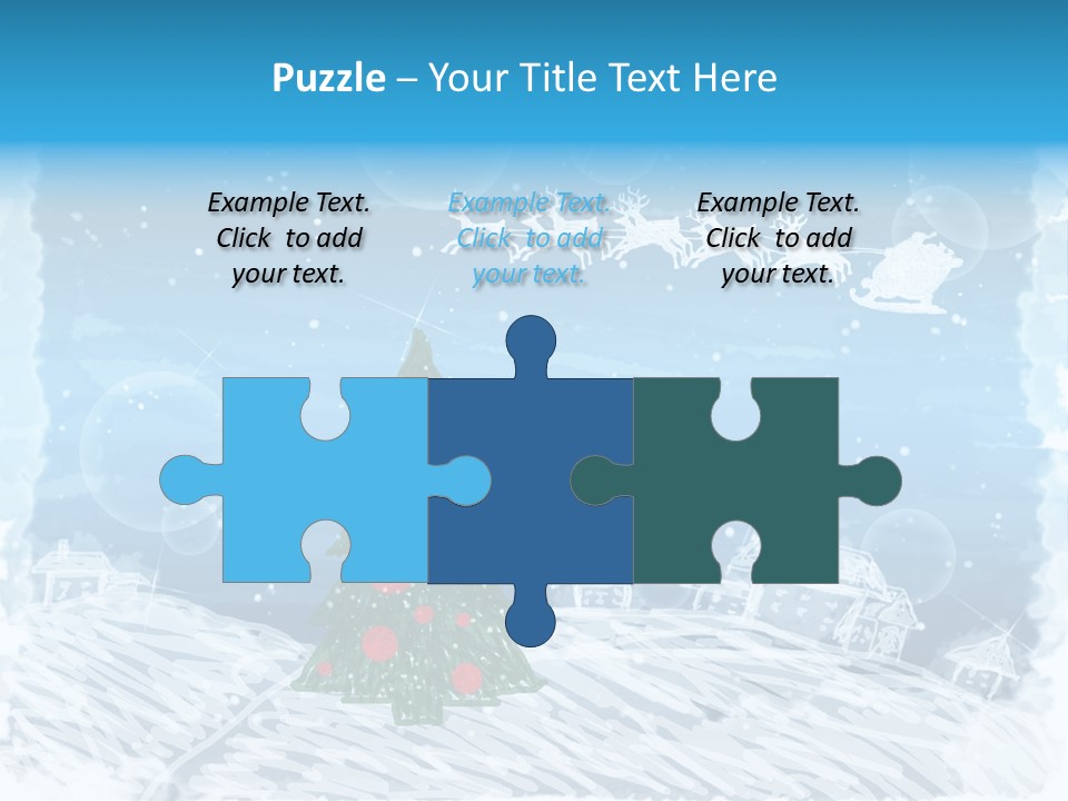 Tree Deer Sled PowerPoint Template