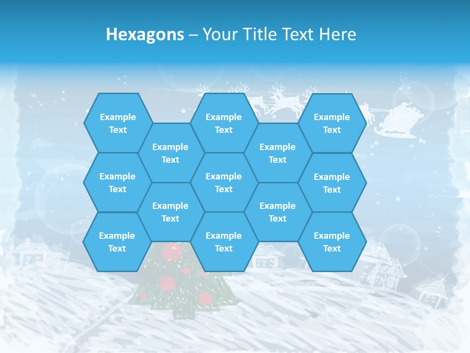 Tree Deer Sled PowerPoint Template