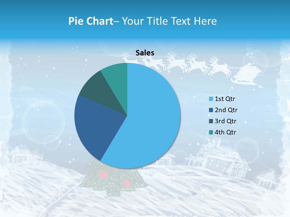 Tree Deer Sled PowerPoint Template