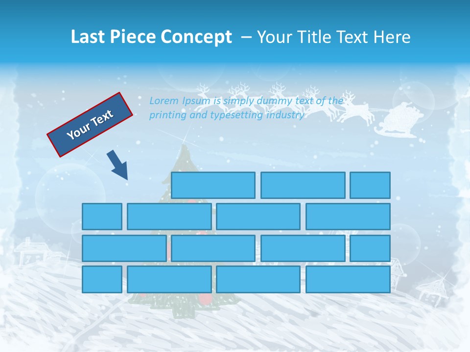 Tree Deer Sled PowerPoint Template