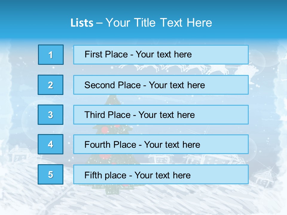 Tree Deer Sled PowerPoint Template