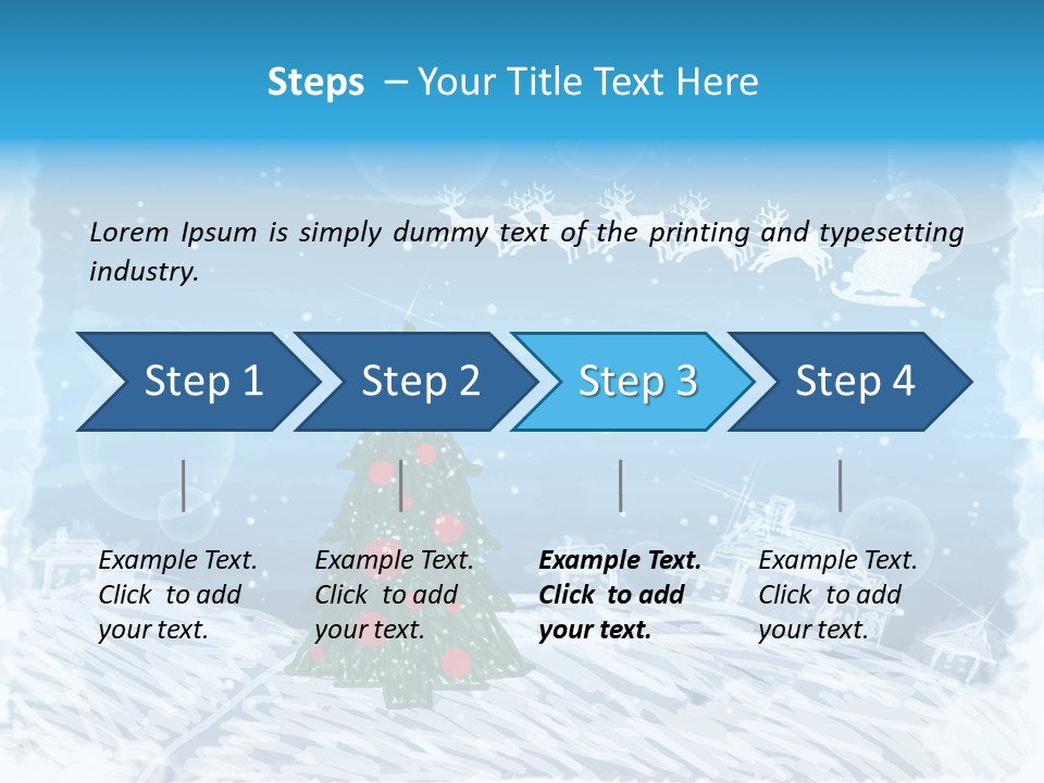 Tree Deer Sled PowerPoint Template