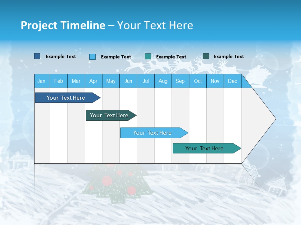 Tree Deer Sled PowerPoint Template