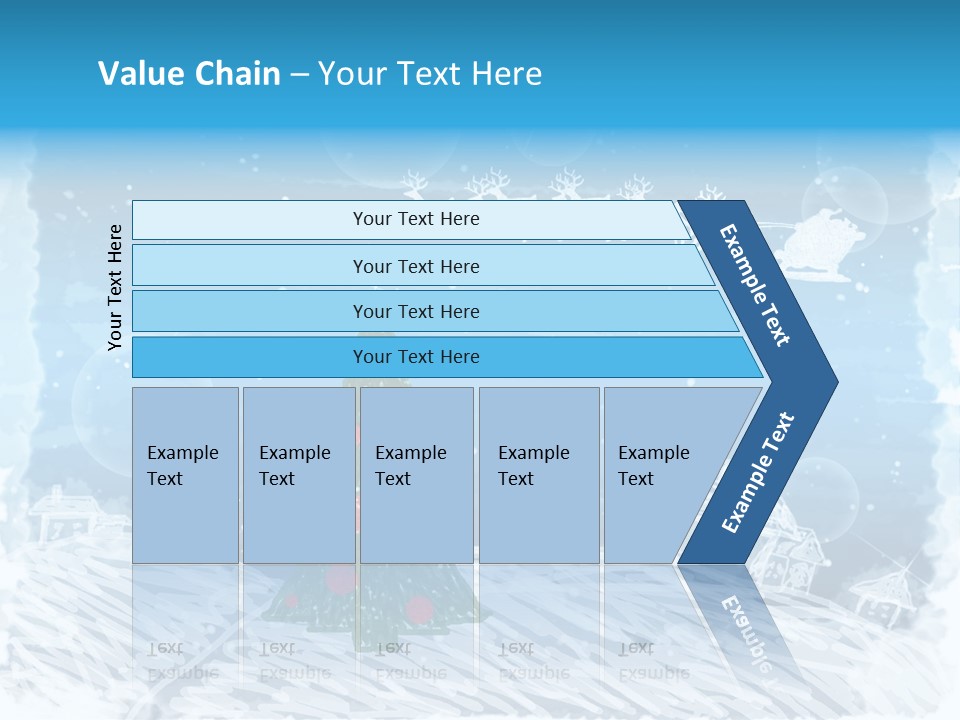 Tree Deer Sled PowerPoint Template
