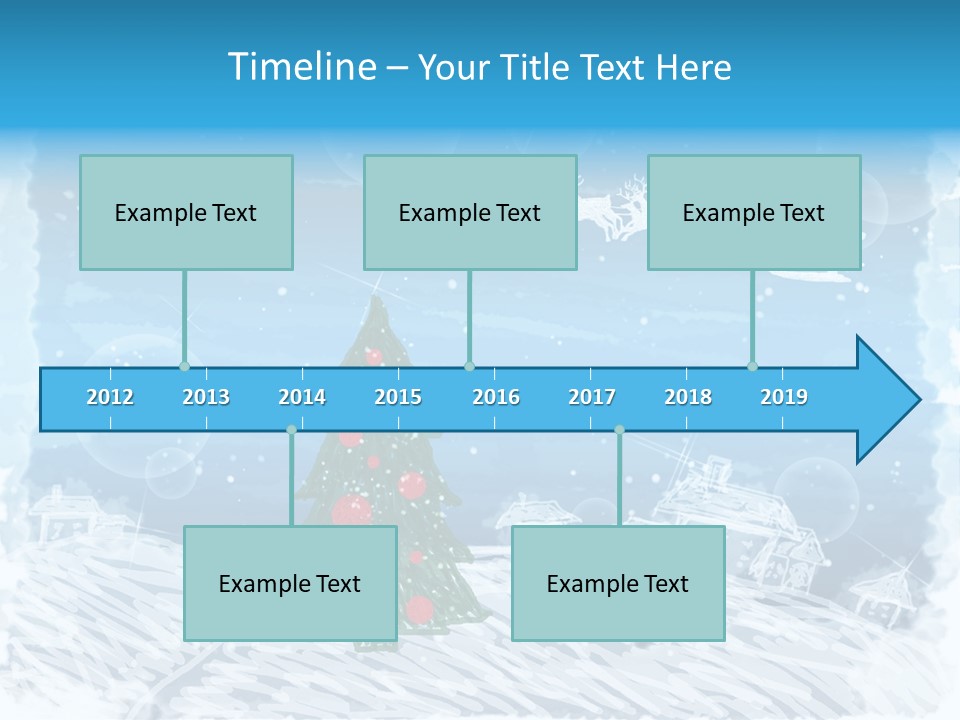 Tree Deer Sled PowerPoint Template
