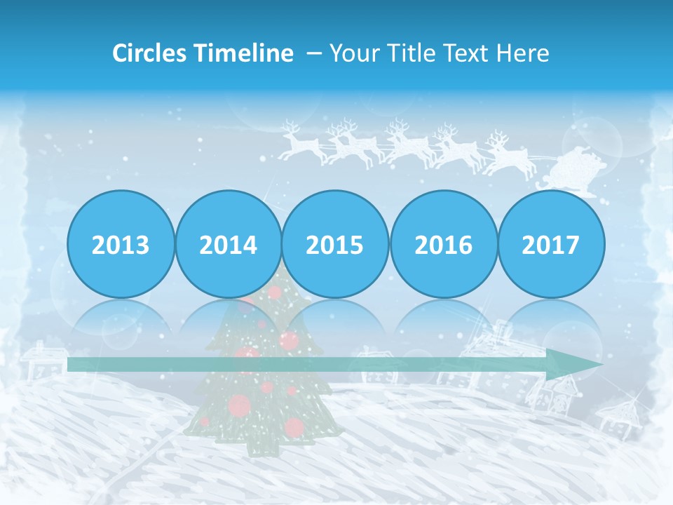 Tree Deer Sled PowerPoint Template