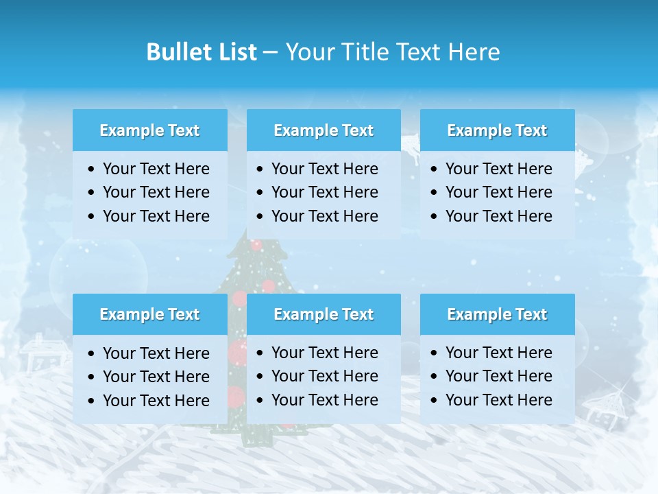 Tree Deer Sled PowerPoint Template