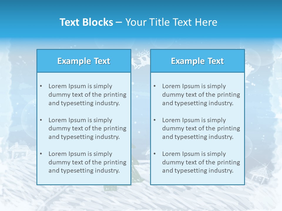 Tree Deer Sled PowerPoint Template