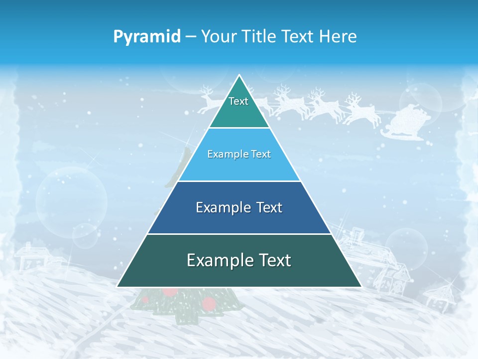 Tree Deer Sled PowerPoint Template