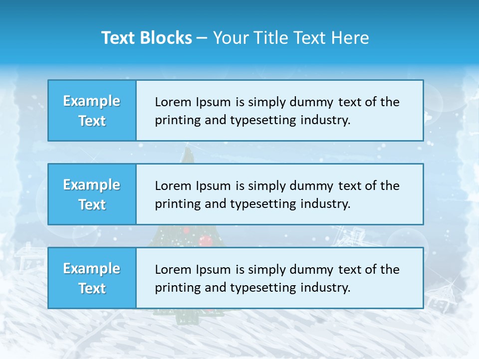 Tree Deer Sled PowerPoint Template