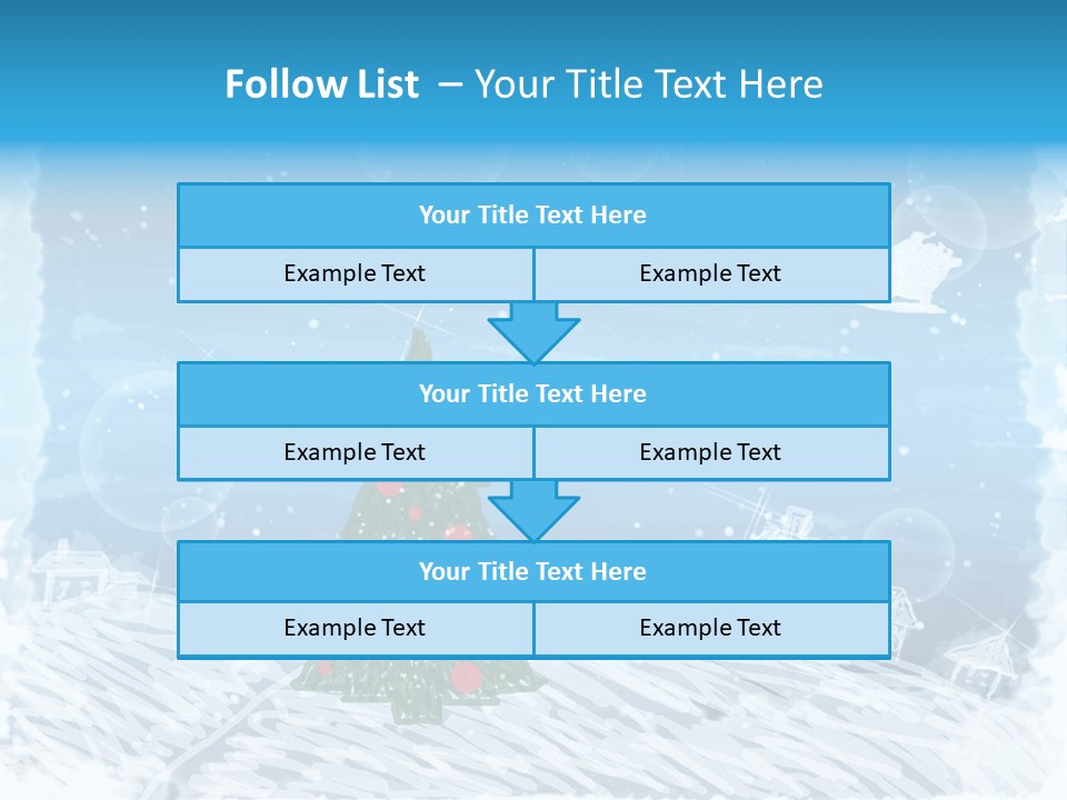 Tree Deer Sled PowerPoint Template