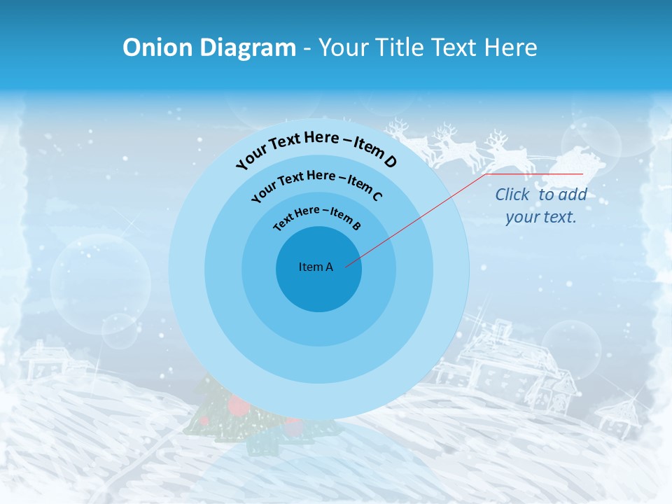 Tree Deer Sled PowerPoint Template