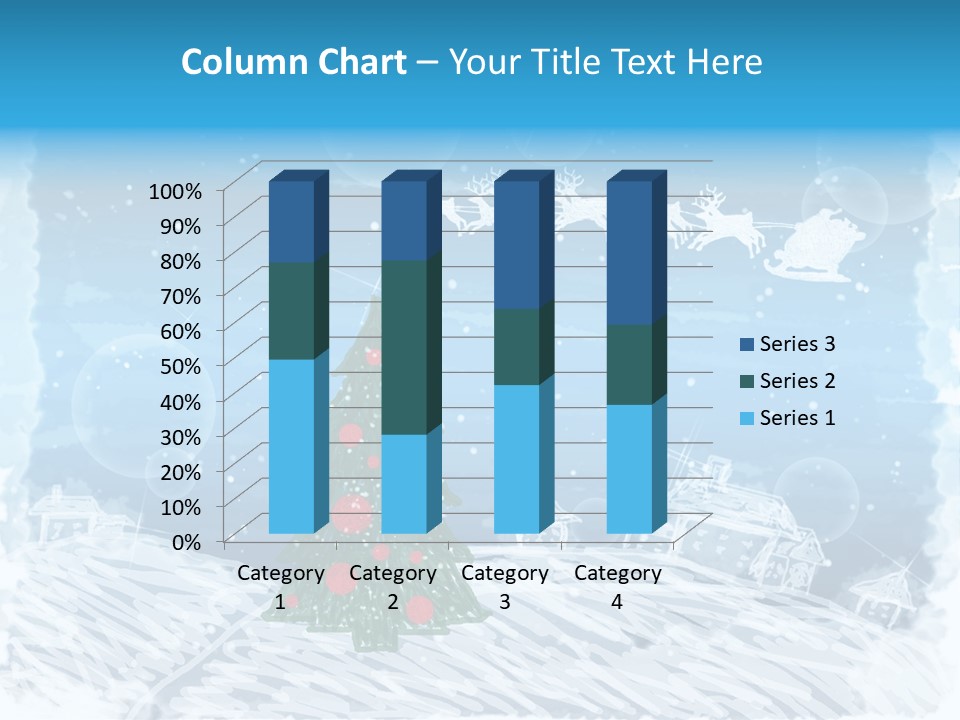 Tree Deer Sled PowerPoint Template