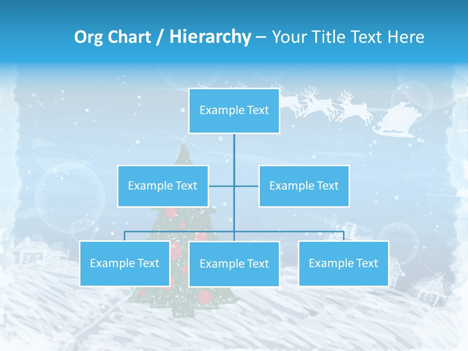 Tree Deer Sled PowerPoint Template