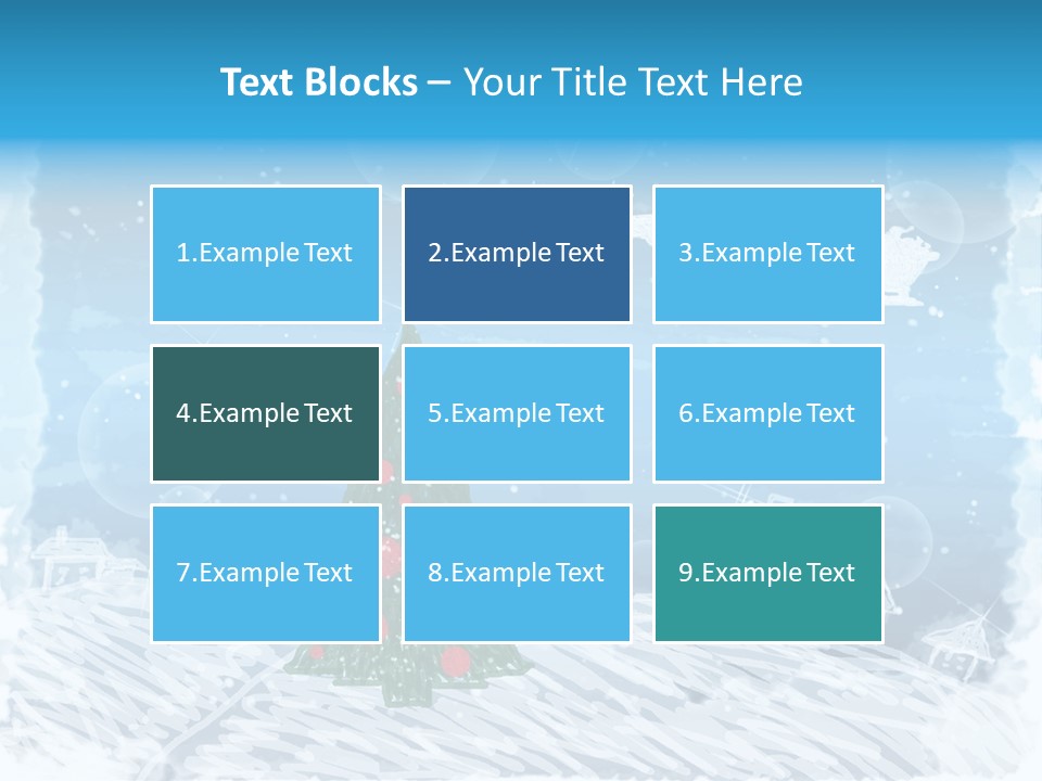 Tree Deer Sled PowerPoint Template