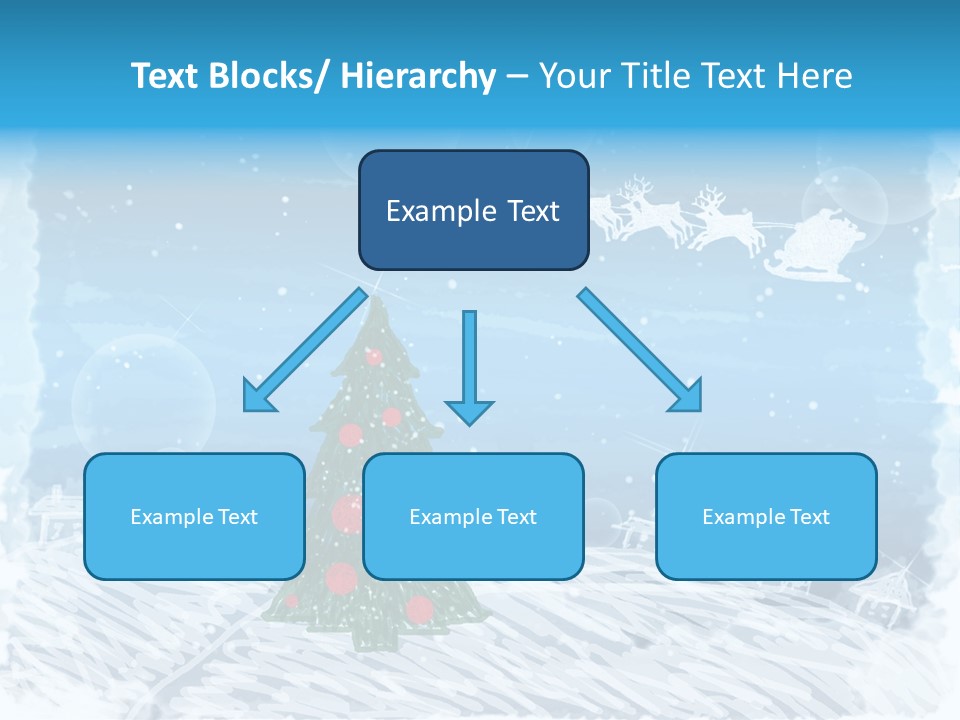 Tree Deer Sled PowerPoint Template