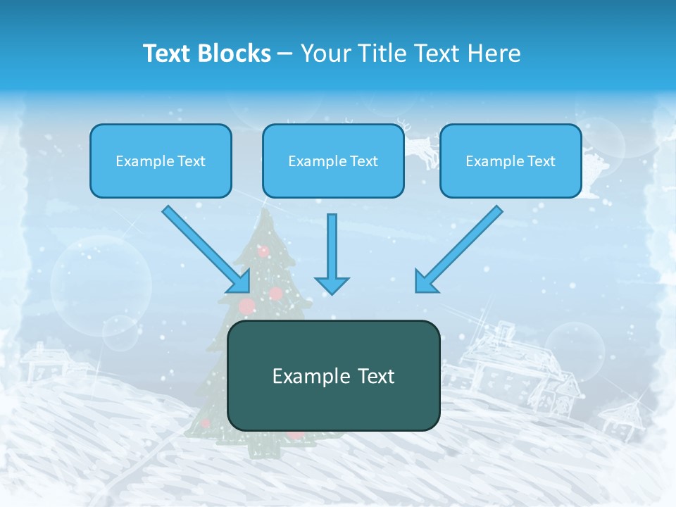 Tree Deer Sled PowerPoint Template
