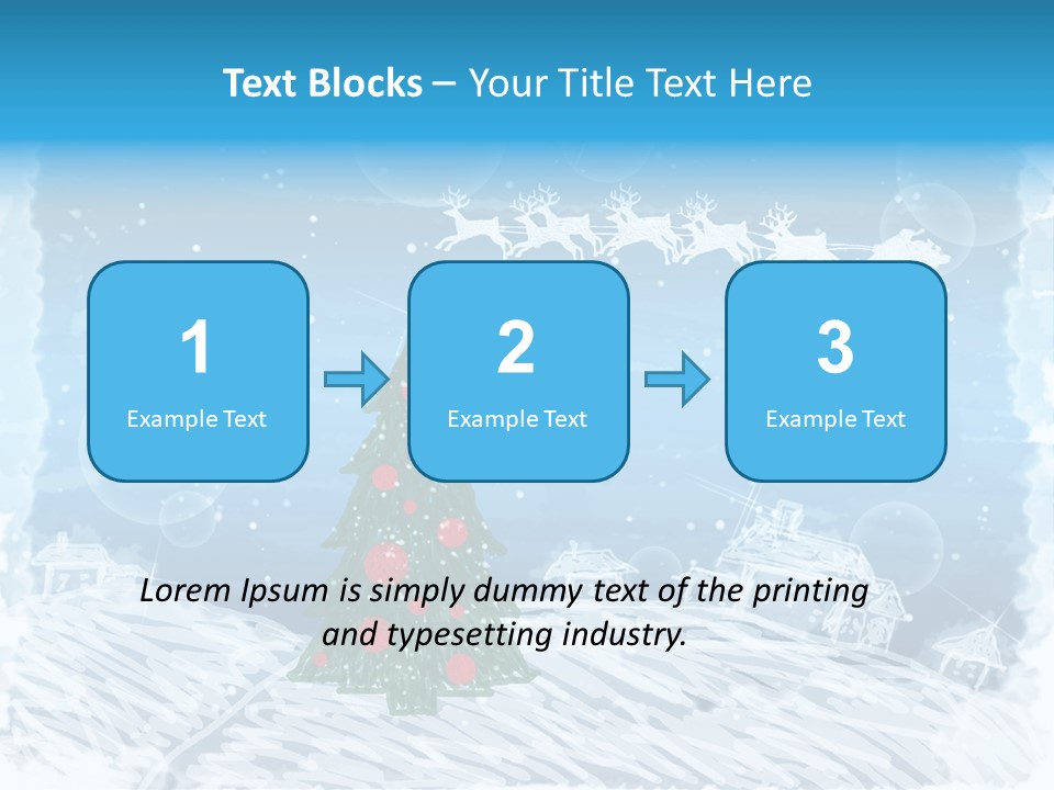 Tree Deer Sled PowerPoint Template
