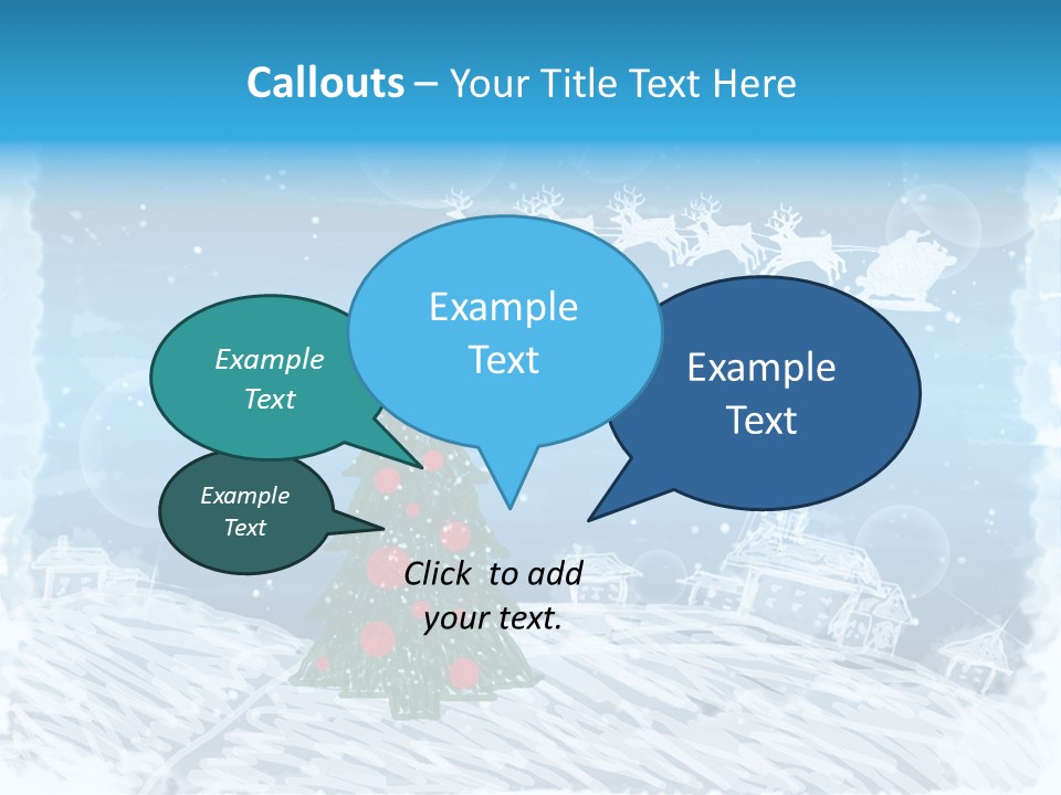 Tree Deer Sled PowerPoint Template