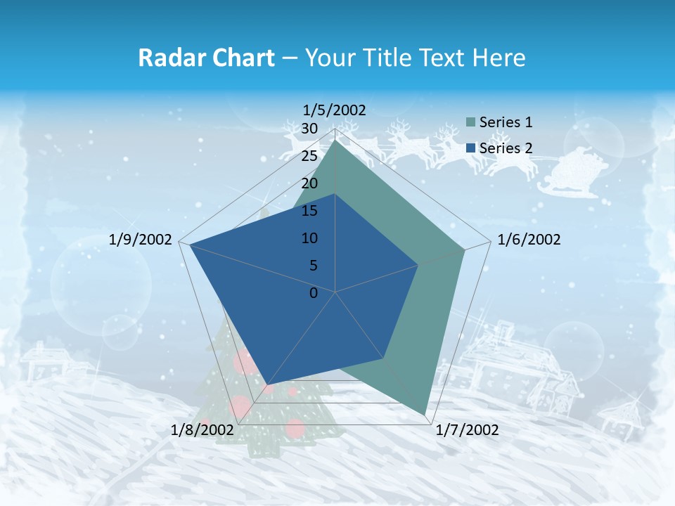 Tree Deer Sled PowerPoint Template