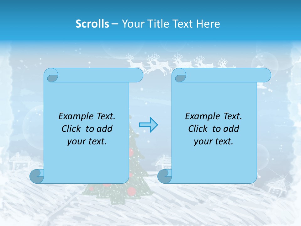 Tree Deer Sled PowerPoint Template