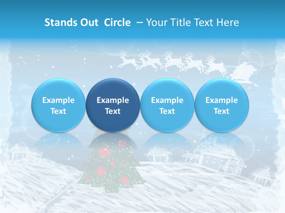 Tree Deer Sled PowerPoint Template