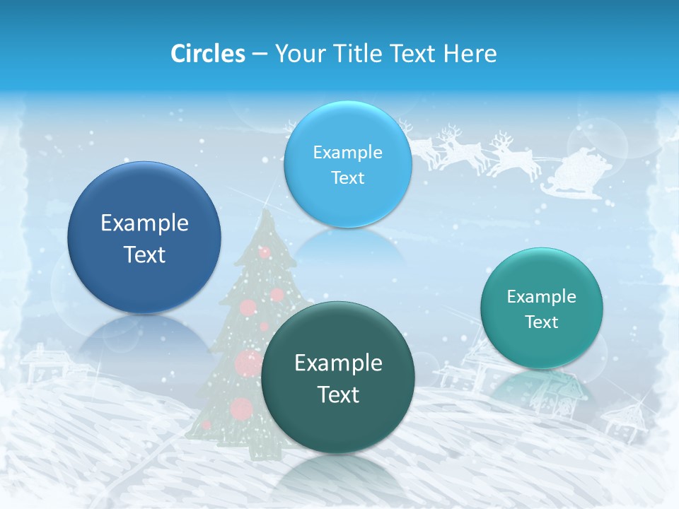 Tree Deer Sled PowerPoint Template