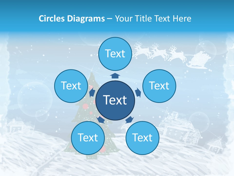 Tree Deer Sled PowerPoint Template