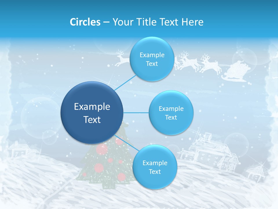 Tree Deer Sled PowerPoint Template