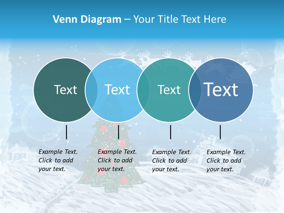 Tree Deer Sled PowerPoint Template
