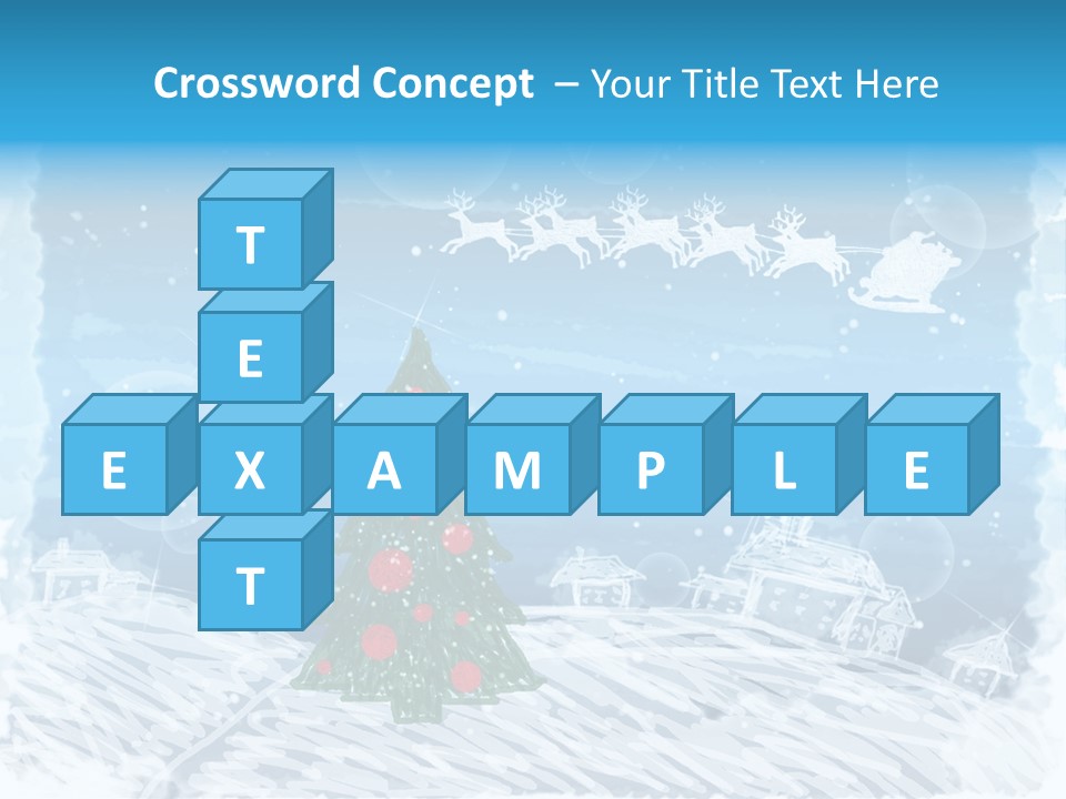 Tree Deer Sled PowerPoint Template