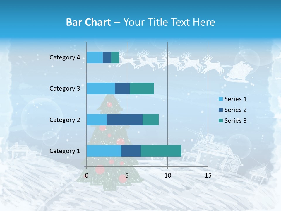 Tree Deer Sled PowerPoint Template