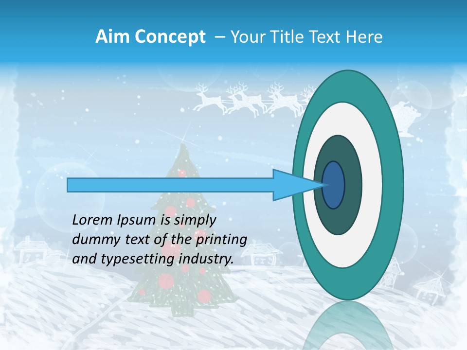 Tree Deer Sled PowerPoint Template