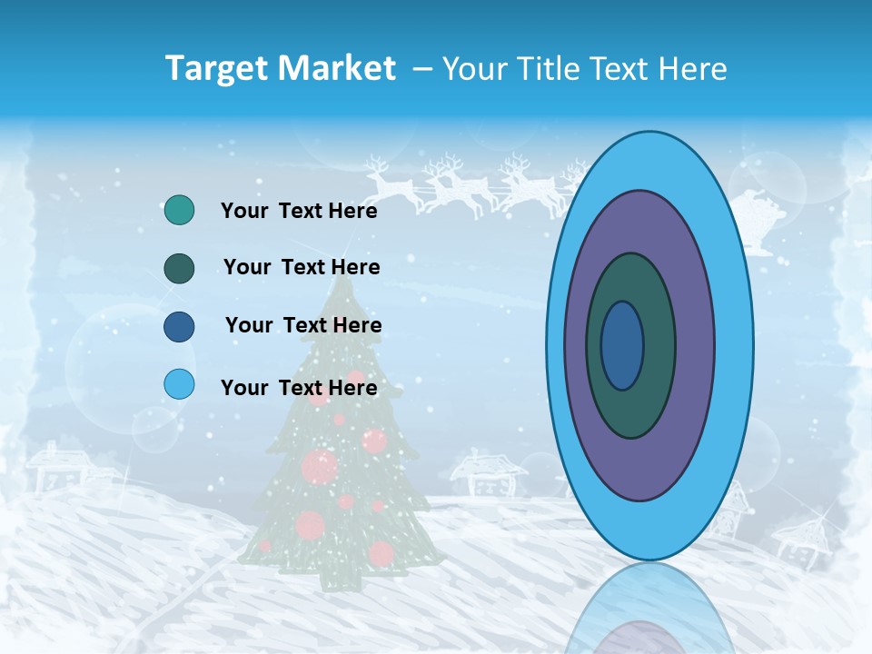 Tree Deer Sled PowerPoint Template