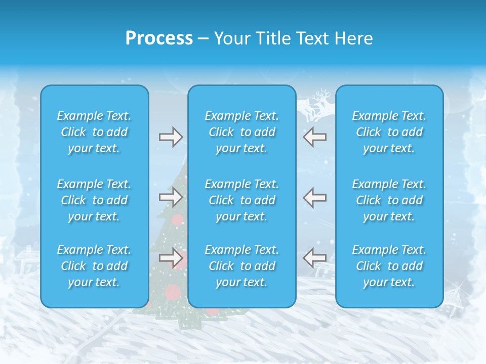 Tree Deer Sled PowerPoint Template