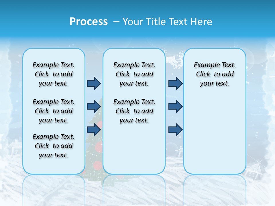 Tree Deer Sled PowerPoint Template
