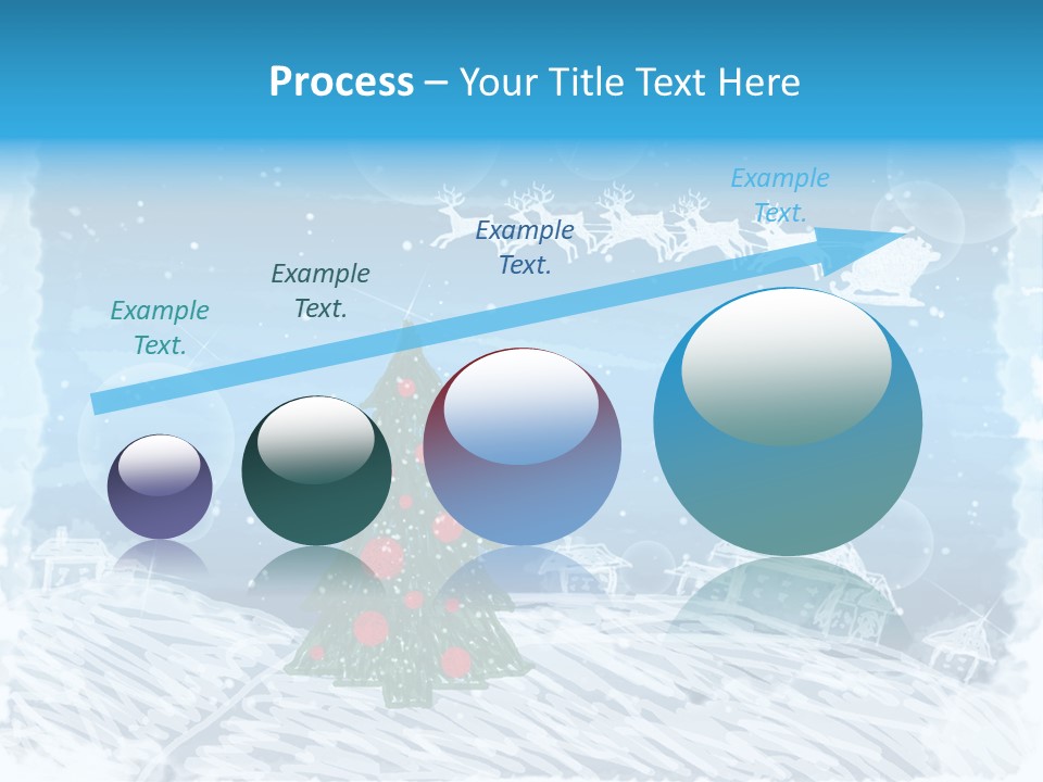 Tree Deer Sled PowerPoint Template