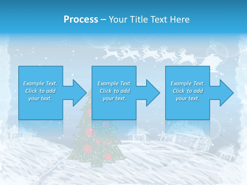 Tree Deer Sled PowerPoint Template