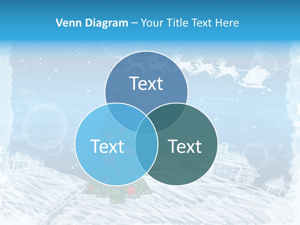 Tree Deer Sled PowerPoint Template