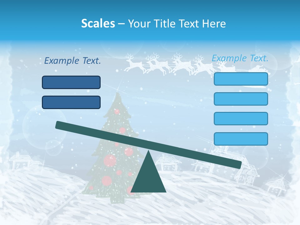 Tree Deer Sled PowerPoint Template