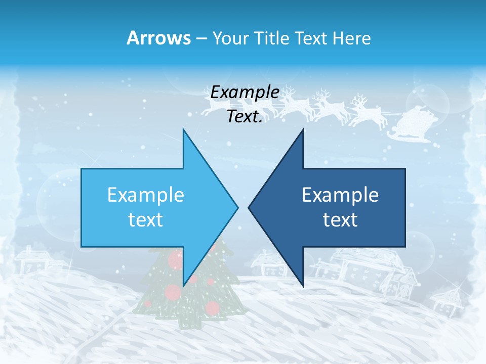 Tree Deer Sled PowerPoint Template