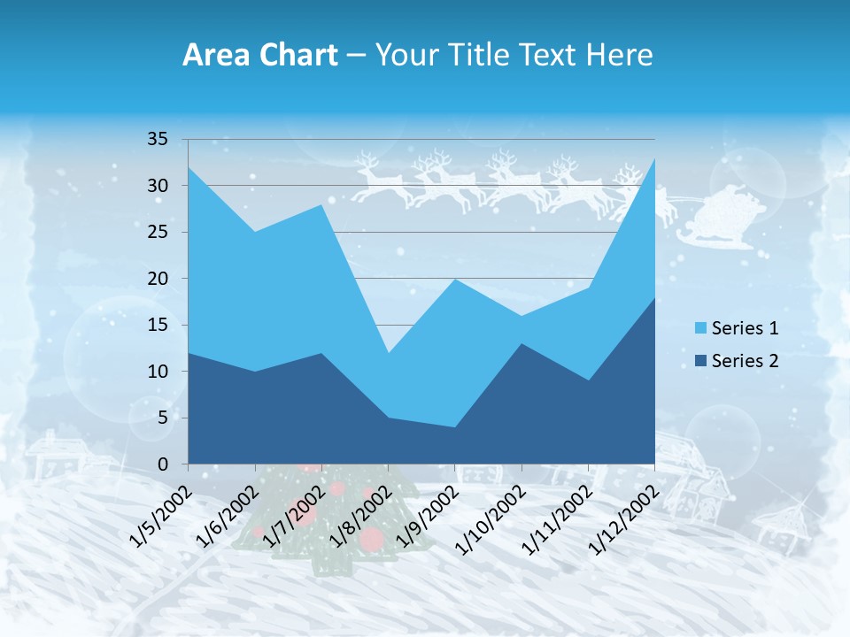 Tree Deer Sled PowerPoint Template