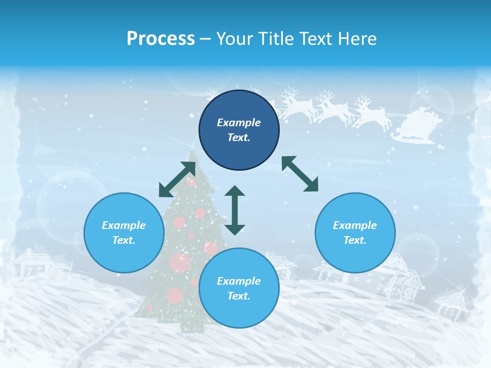 Tree Deer Sled PowerPoint Template